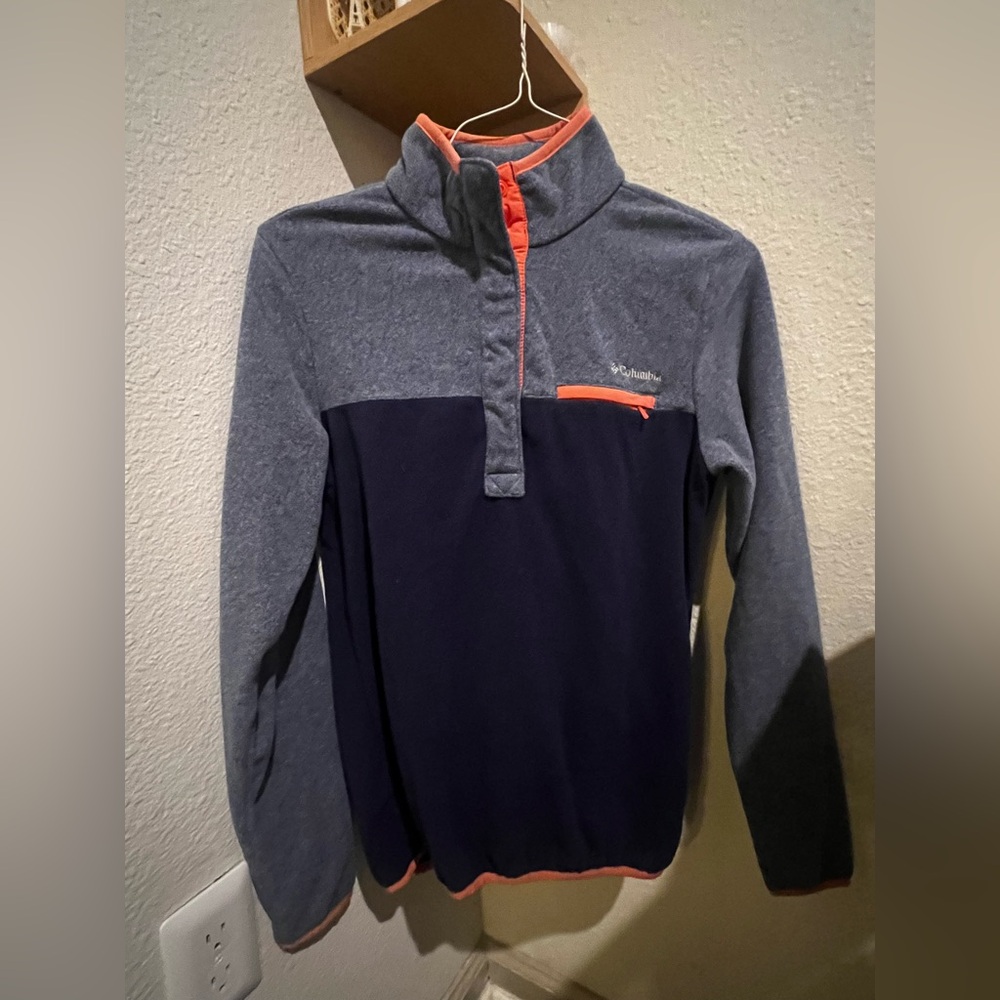 Columbia Purple and Pink Pullover Fleece Jacket